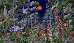 ELMAS American Rural Animal Landscape 3D Wallpaper Mural - Al Masam Stationery LLC