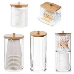 ELMAS Acrylic Storage Box Bathroom Jar Makeup Organizer - Al Masam Stationery LLC