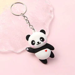 ELMAS Adorable Panda Couple Keychain for Women