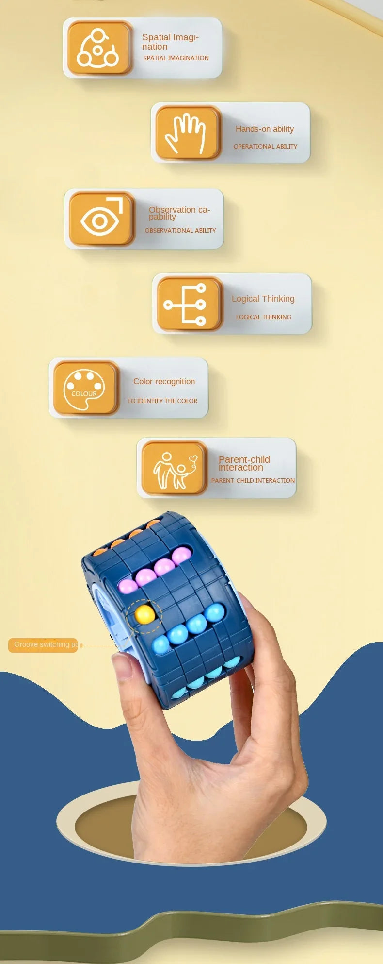 ELMAS: 3D Cylinder Cube Toy for Stress Relief Fun - Al Masam Stationery LLC