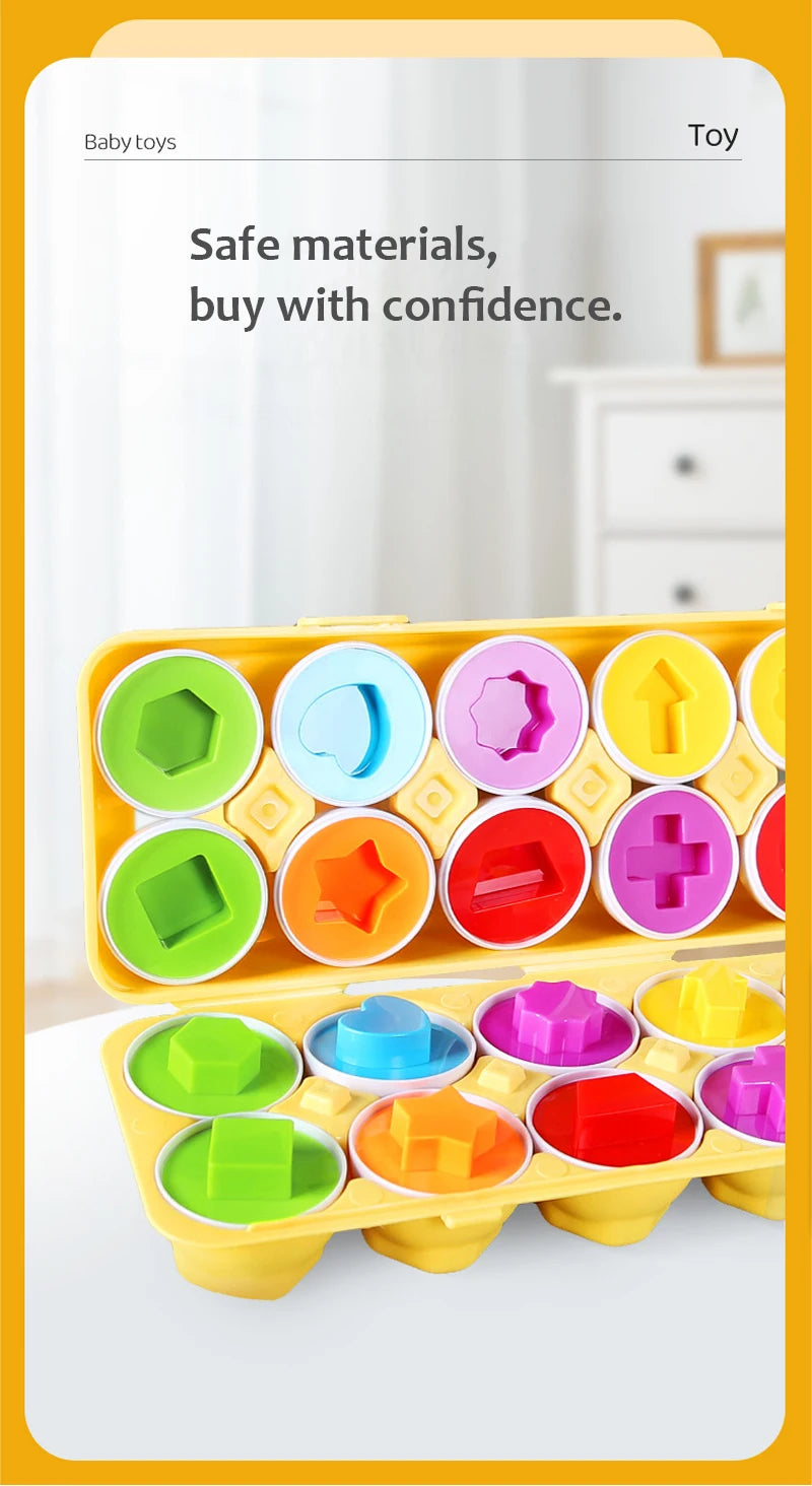 ELMAS Kids Shape Matching Smart Eggs Educational Toy - Al Masam Stationery LLC
