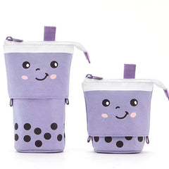 ELMAS Cute Milk Tea Pencil Case - Stylish Stationery Holder