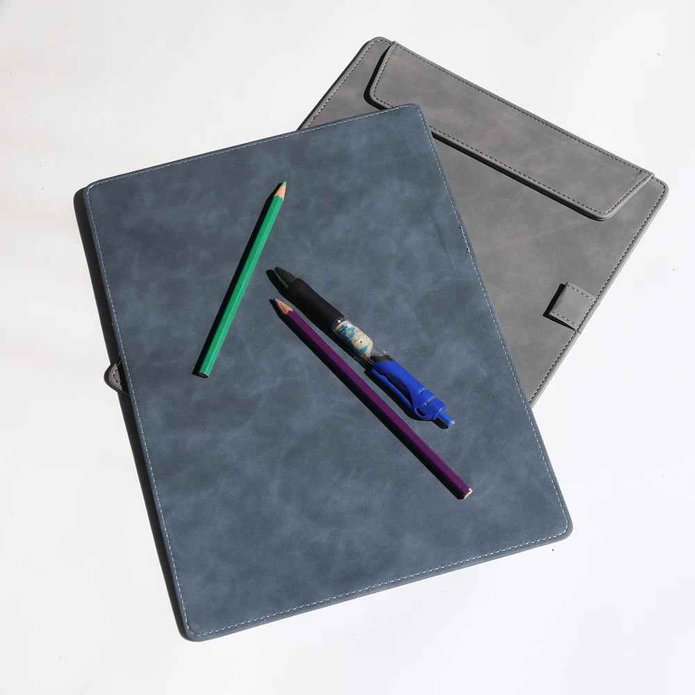 ELMAS Premium Leather A4 Clipboard Folder with Logo - Al Masam Stationery LLC