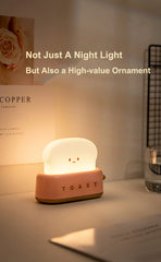 ELMAS Kawaii Bread Toast LED Night Light for Home Decor