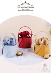 ELMAS Leather Gift Bag With Velvet Candy Box Supplies - Al Masam Stationery LLC