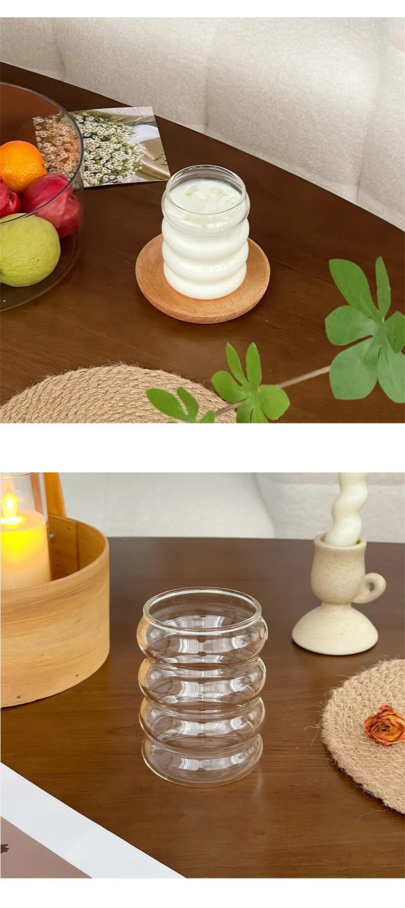 ELMAS Caterpillar-Shaped 350ML Heat-Resistant Glass Cup - Al Masam Stationery LLC