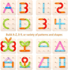 ELMAS Children's Wooden Montessori Shape Matching Blocks - Al Masam Stationery LLC