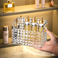 ELMAS Rectangular Desktop Acrylic Makeup Storage Box - Al Masam Stationery LLC