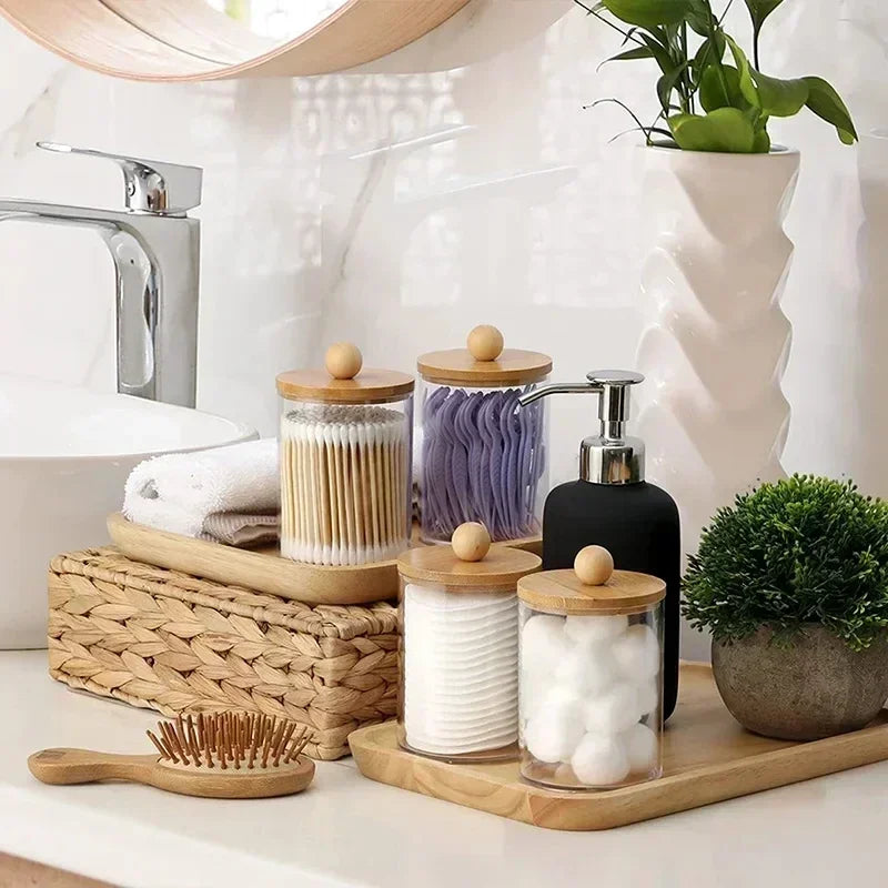 ELMAS Storage Organizer Holder Canister Jars for Cotton Rounds - Al Masam Stationery LLC