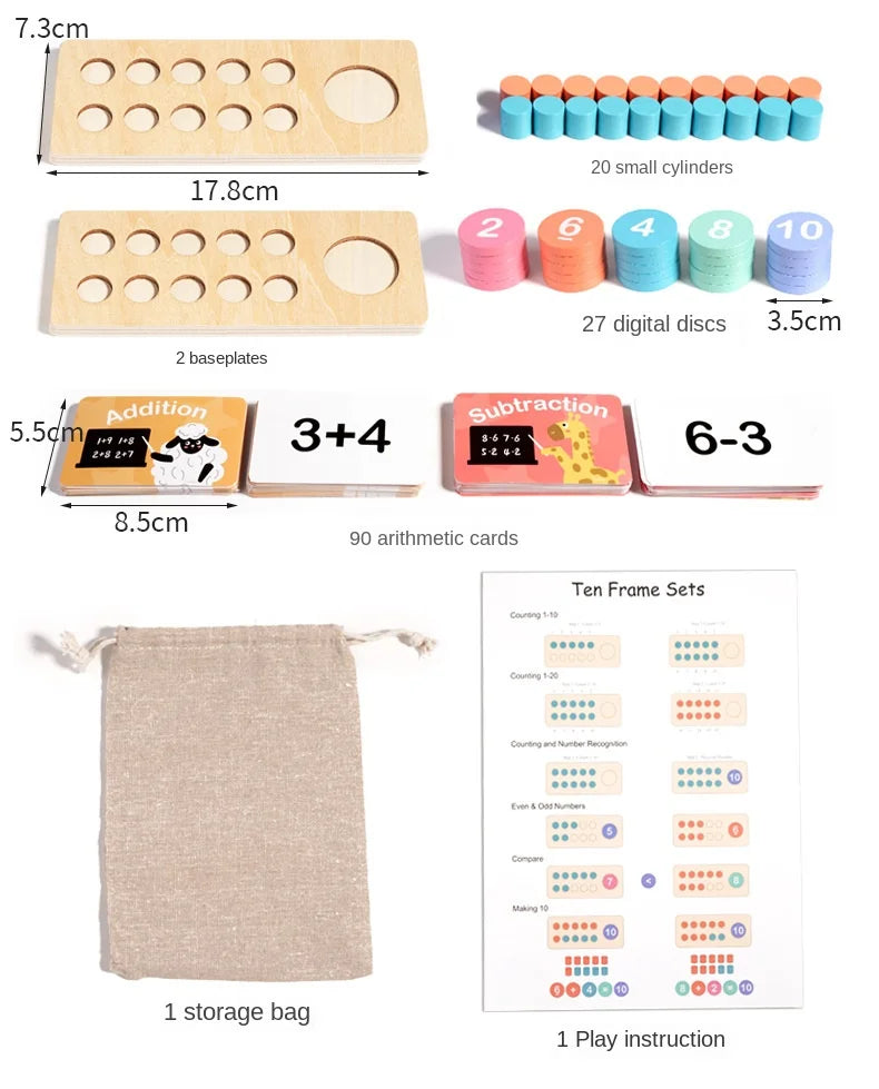 ELMAS: Kids Math Wooden Digital Learning Toys for Fun - Al Masam Stationery LLC