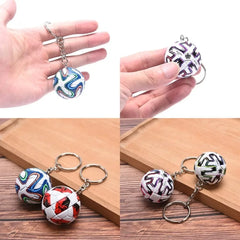 ELMAS Trendy Leather Football Keychain for Sports Lovers