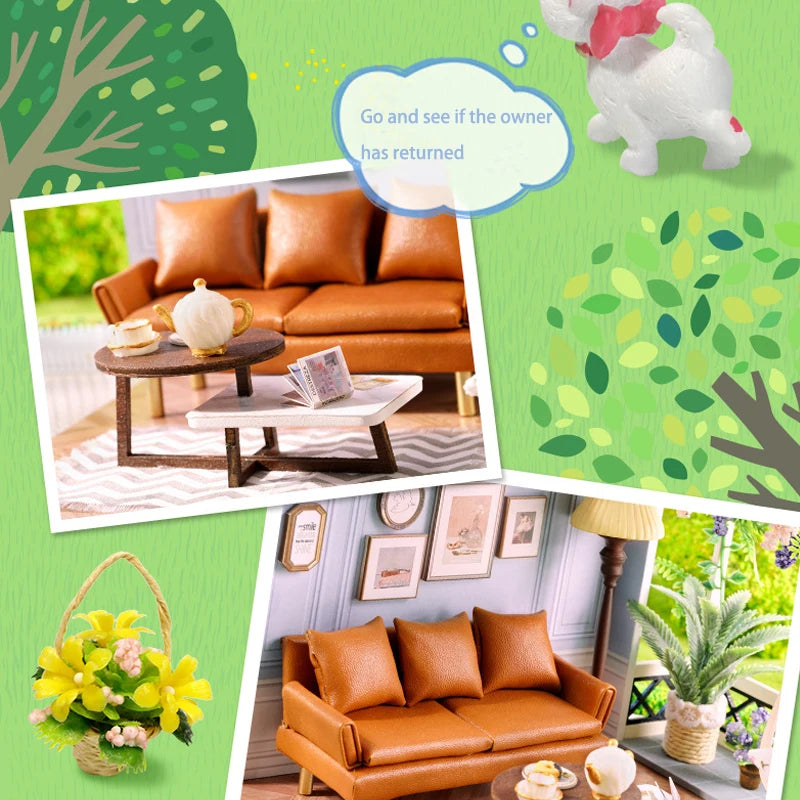 ELMAS Enchanted Dollhouse Kit with LED Lights & Furniture - Al Masam Stationery LLC