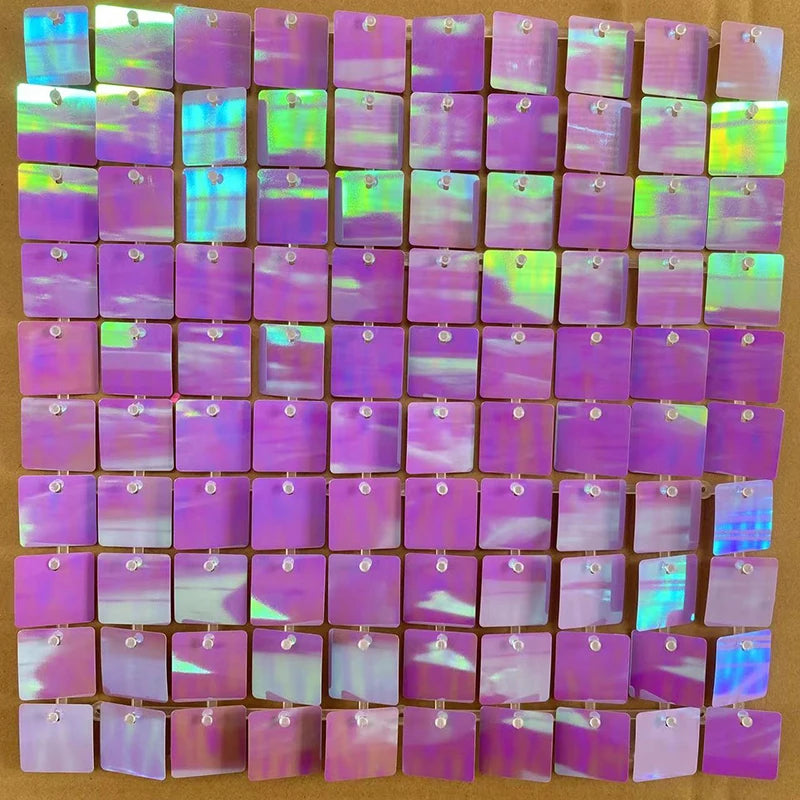 ELMAS Iridescent Silver Sequin Shimmer Wall Backdrop - Al Masam Stationery LLC