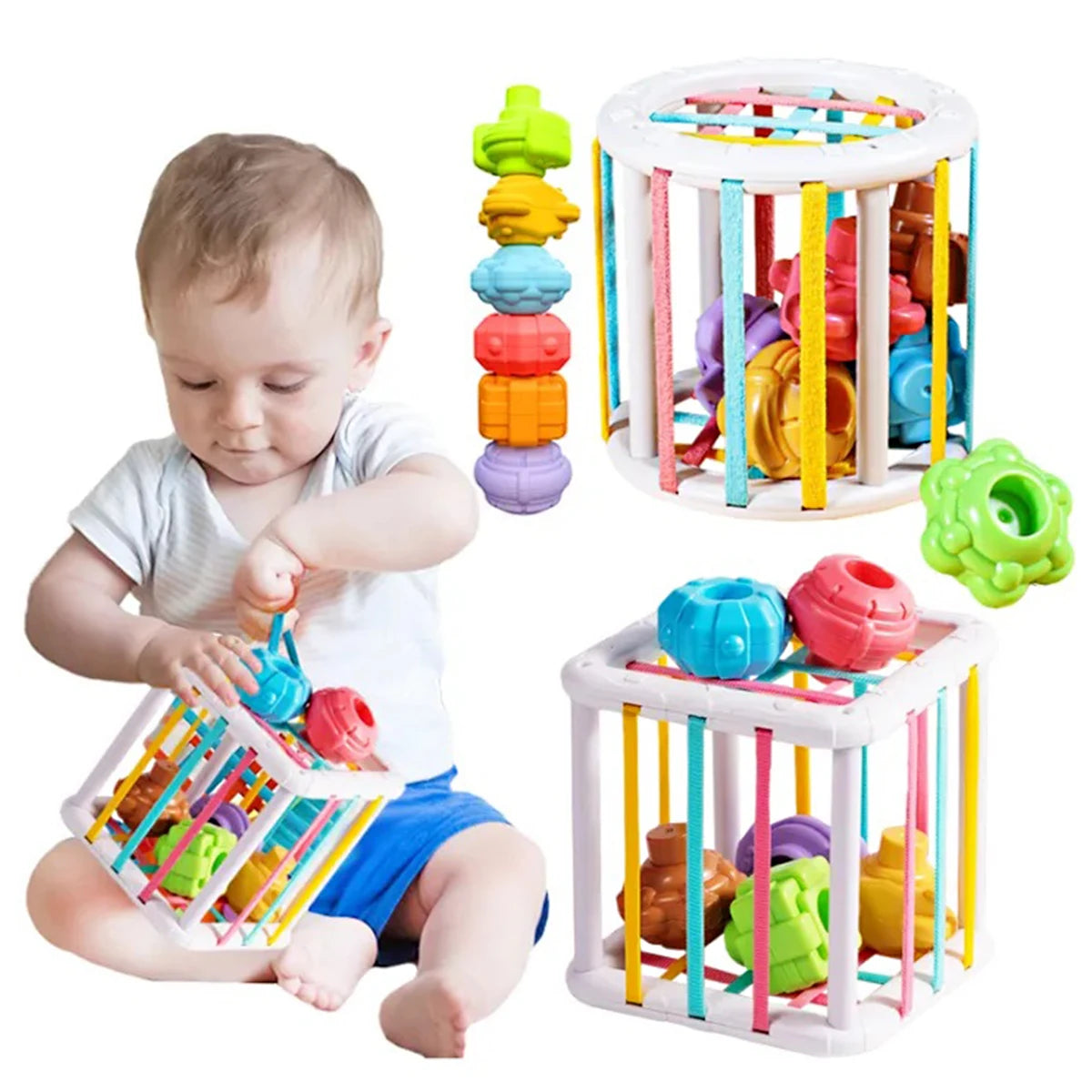 ELMAS Sensory Stacking Blocks for Baby Learning Fun - Al Masam Stationery LLC