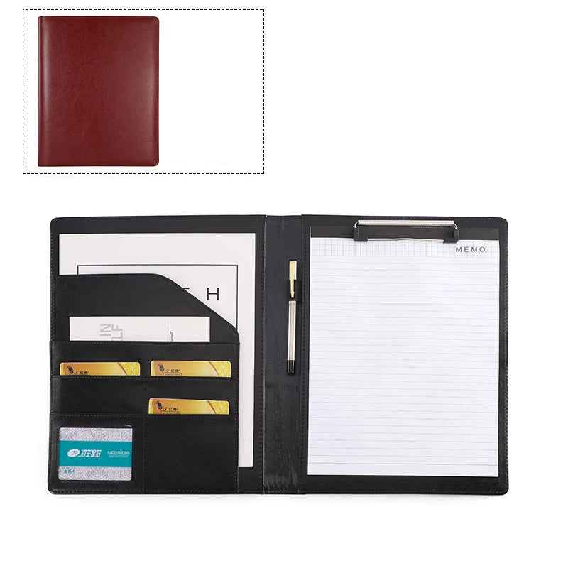 ELMAS Premium Leather A4 Portfolio Organizer Folder - Al Masam Stationery LLC
