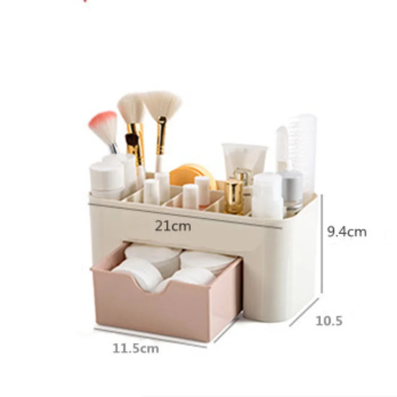 ELMAS Makeup Organizer Storage Box with Drawer Acrylic - Al Masam Stationery LLC