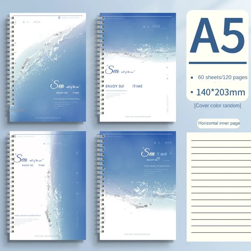 ELMAS Coil Notebook Sea Style B5/A5 Student Planner - Al Masam Stationery LLC
