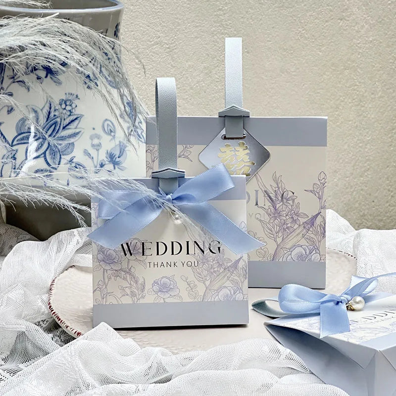 ELMAS 10/30/50Pcs Flower Wedding Boxes With Ribbons - Al Masam Stationery LLC