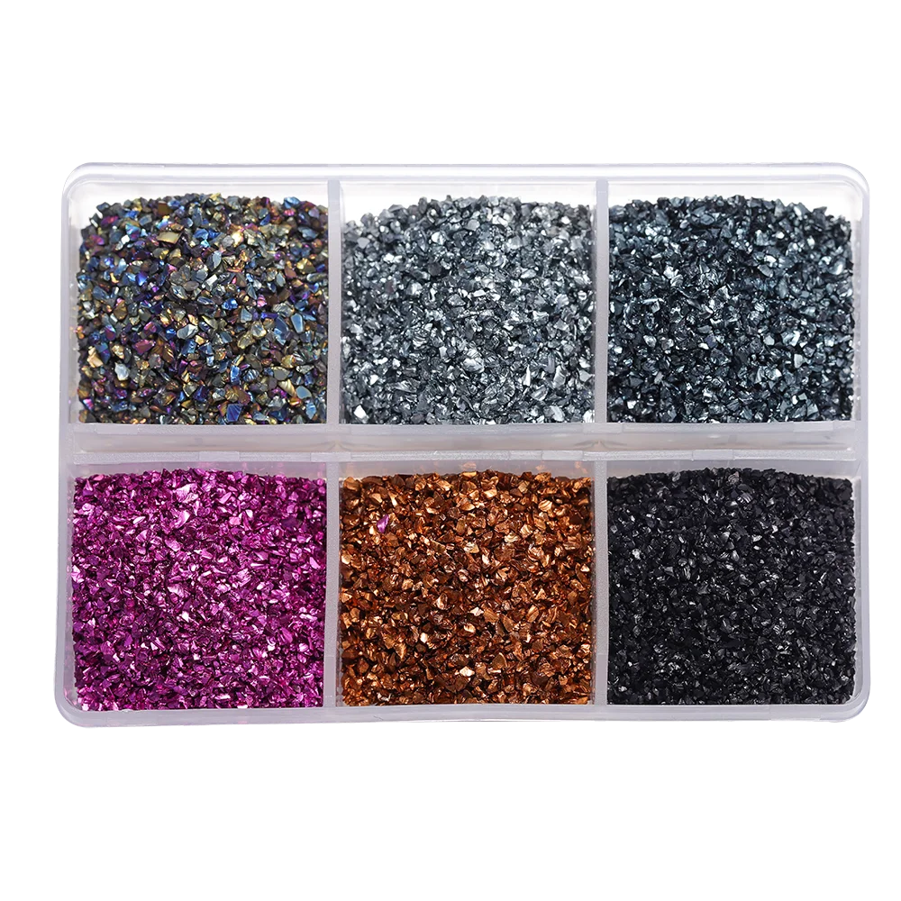 ELMAS Crushed Glass Stones for DIY Resin Crafts & Nail Art - Al Masam Stationery LLC