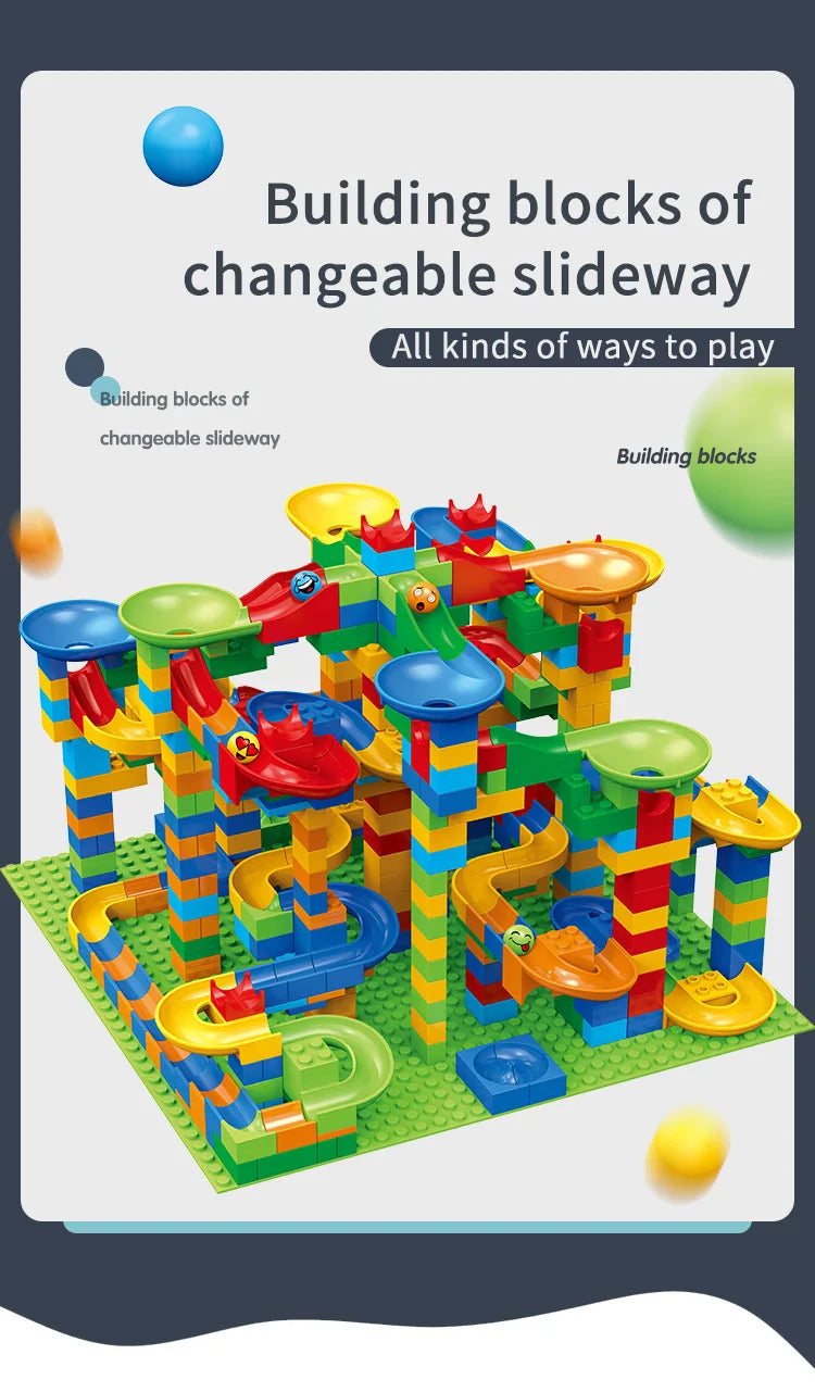 ELMAS Creative Marble Run Building Blocks Set - Al Masam Stationery LLC