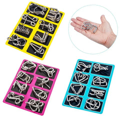 ELMAS Chinese Puzzle Games 8pcs Set Anti-Stress Toys - Al Masam Stationery LLC
