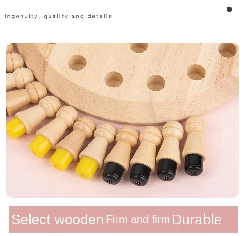 ELMAS Wooden Memory Match Stick Chess Game for Kids - Al Masam Stationery LLC