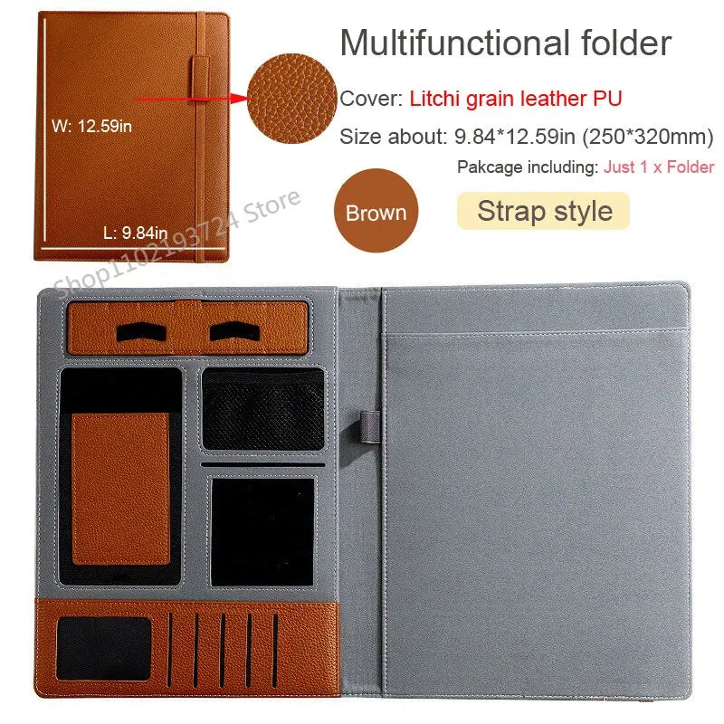 ELMAS Executive Leather Padfolio & Organizer Portfolio - Al Masam Stationery LLC