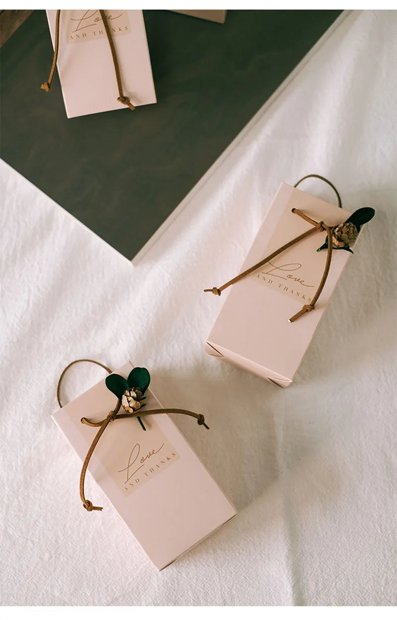 ELMAS Square Gift Bags With Flowers For Party Favors - Al Masam Stationery LLC