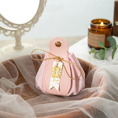ELMAS Luxury Leather Gift Flannel Bag for Weddings - Al Masam Stationery LLC