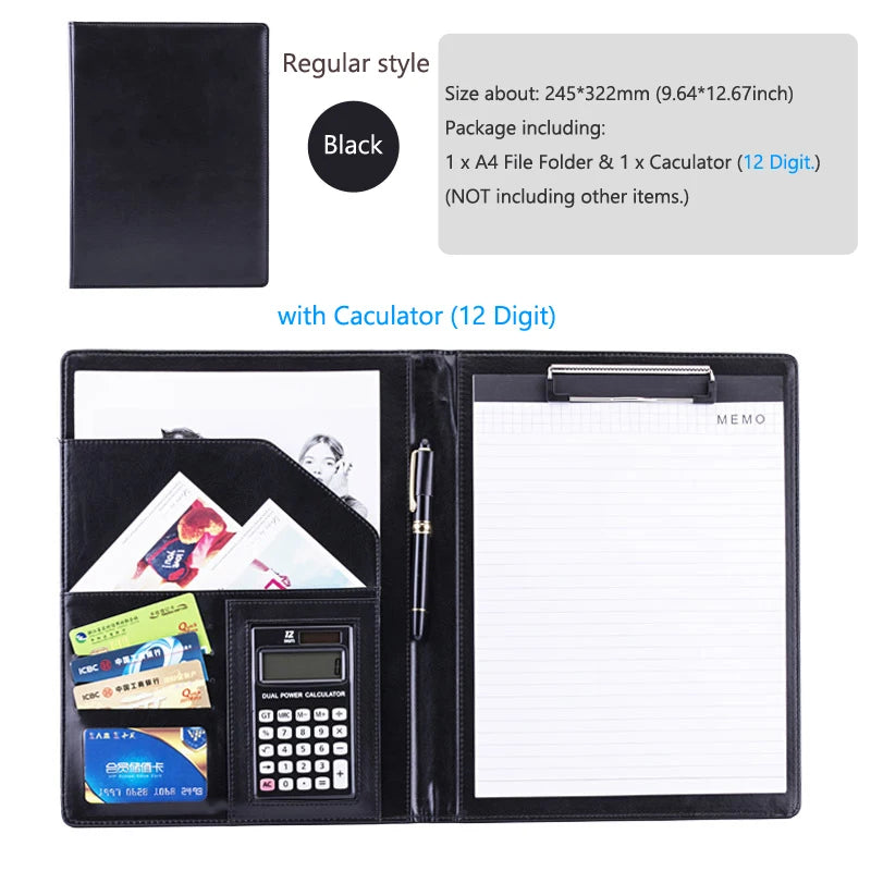 ELMAS Professional PU Leather Portfolio Organizer - Al Masam Stationery LLC