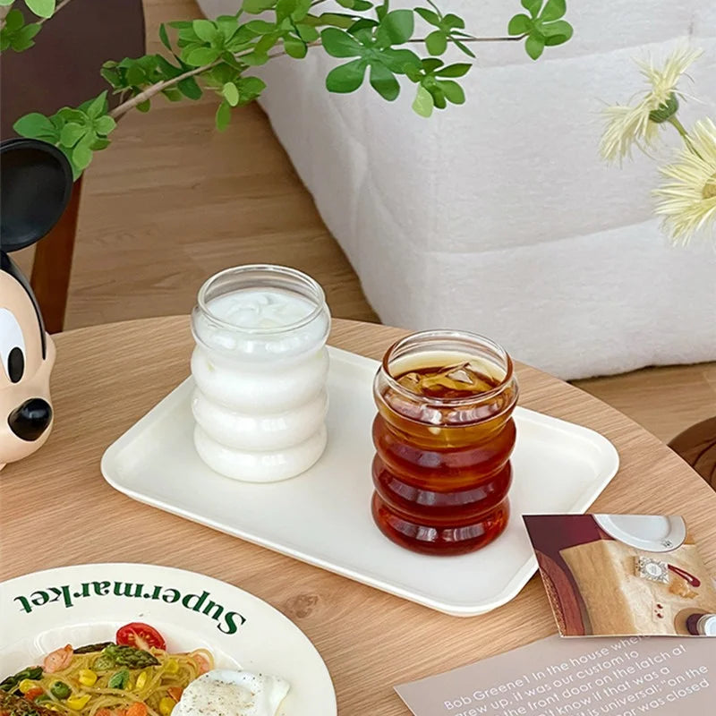 ELMAS Caterpillar-Shaped 350ML Heat-Resistant Glass Cup - Al Masam Stationery LLC