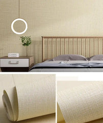 ELMAS Japanese Linen Solid Gray Wallpaper for Living Room - Al Masam Stationery LLC