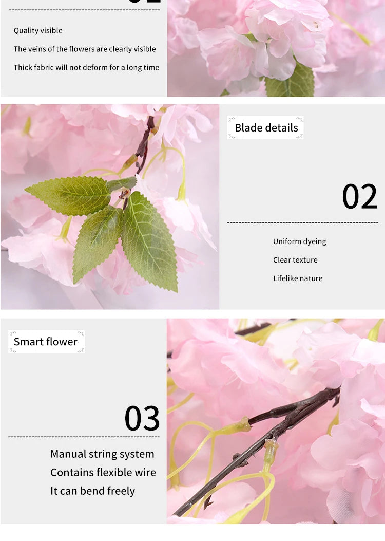 ELMAS Elegant Cherry Blossom Silk Branch Decor - Al Masam Stationery LLC