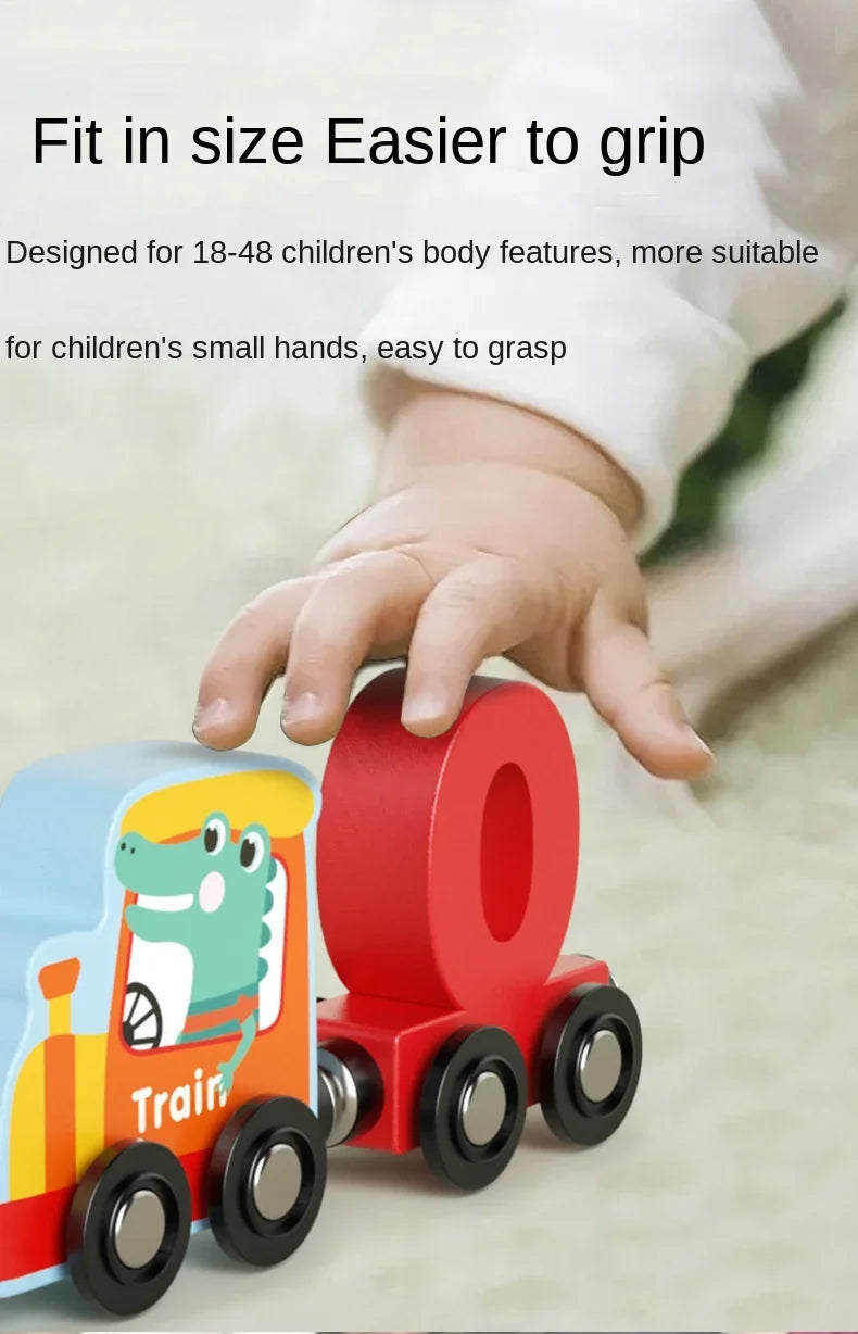 ELMAS Magnetic Dinosaur Train Number Wooden Toy Set - Al Masam Stationery LLC