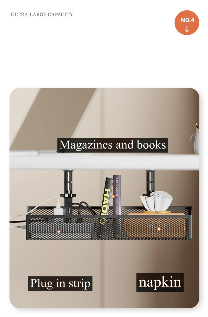 ELMAS No Drilling Under Desk Cable Management Tray - Al Masam Stationery LLC