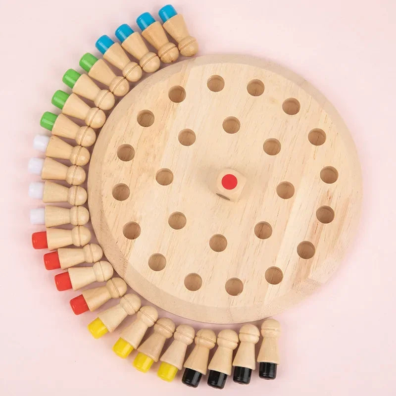 ELMAS Wooden Memory Match Stick Chess Game for Kids - Al Masam Stationery LLC