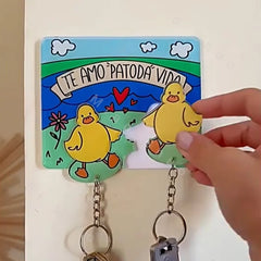 ELMAS Couple Key Holder Shared Keychain Hanger Home Decor - Al Masam Stationery LLC