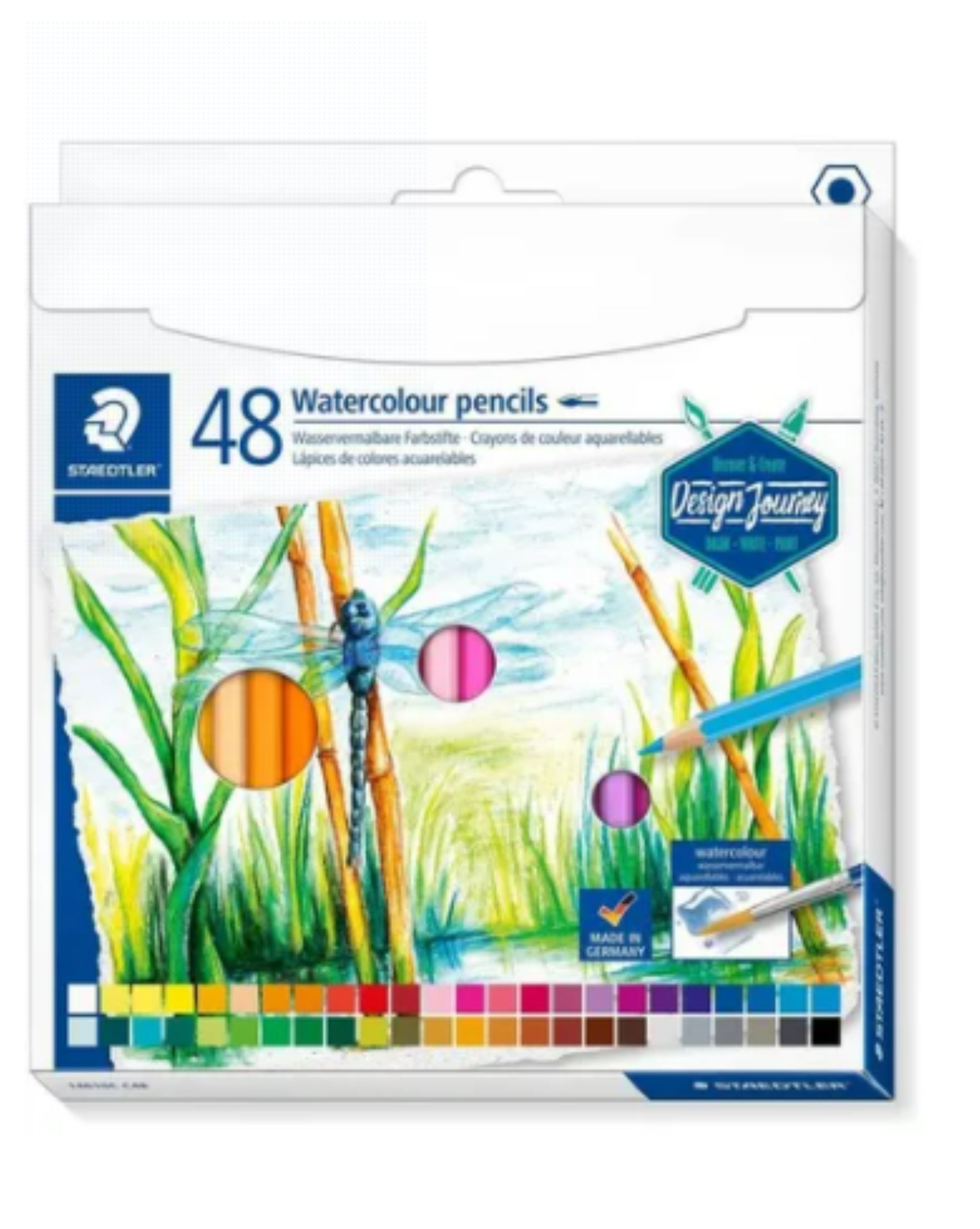 Staedtler Coloured Pencils Aquarell Set 48 Colours - Al Masam Stationery LLC Main image
