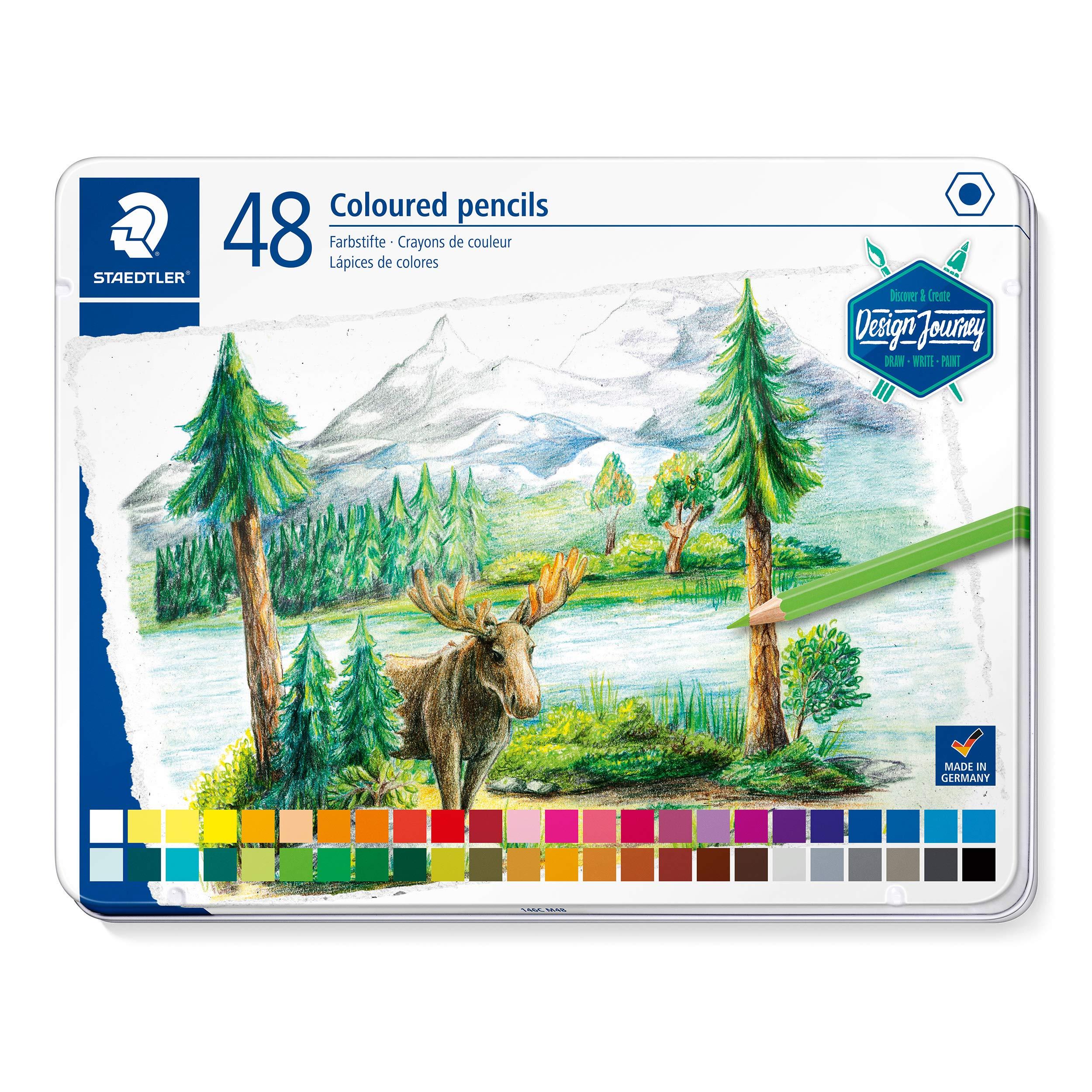 Staedtler Coloured Pencil Metal Box 48 Colours - Al Masam Stationery LLC Main image