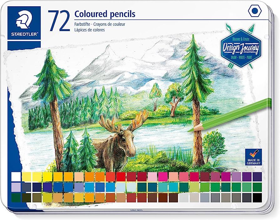 Staedtler Coloured Pencil Metal Box 72 Colours - Al Masam Stationery LLC