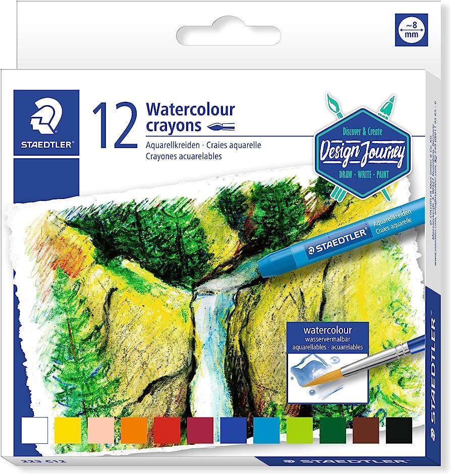 Staedtler 223-C12 Watercolour Crayons Staedt Pc - Al Masam Stationery LLC Main image