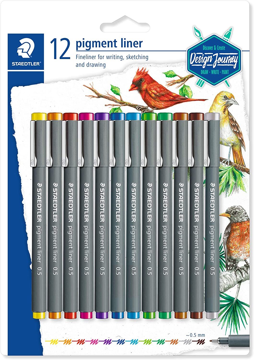 Staedtler 308-05SBK12 0 Pigment Liner Staedt Pc - Al Masam Stationery LLC Main image