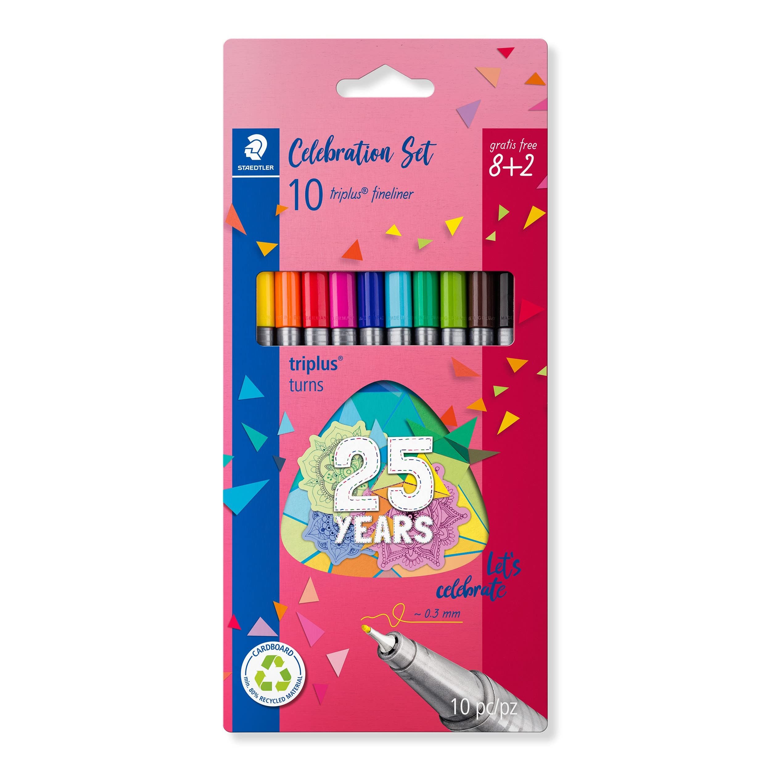 Staedtler 334-BK10TA 8 Fineliner Fineliner Staedt Pac - Al Masam Stationery LLC Main image