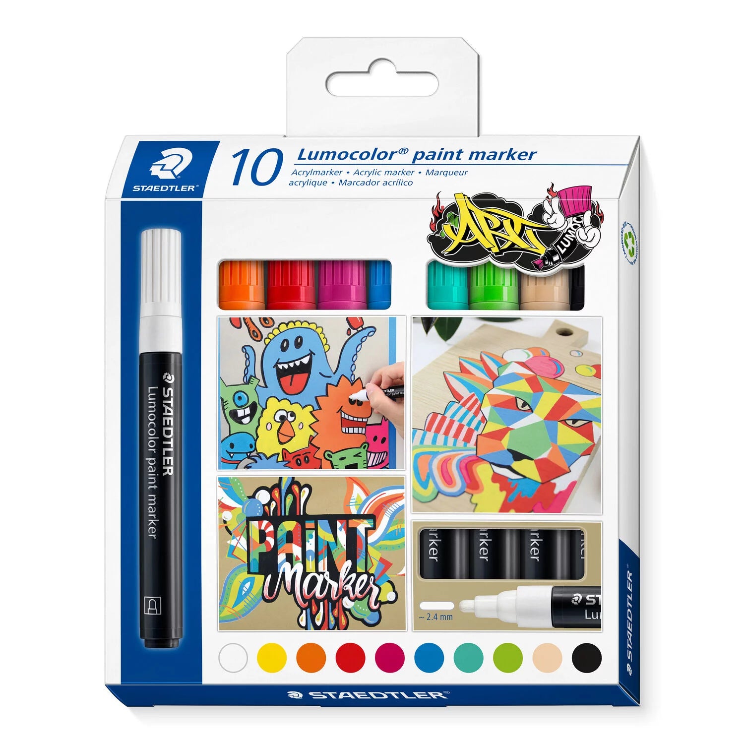 Staedtler 349-C10 Lumocolor Chalk Staedt Pac - Al Masam Stationery LLC Main image