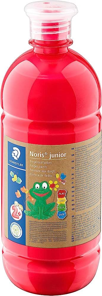 Noris junior Finger Paint Red 750ml - Al Masam Stationery LLC Main image