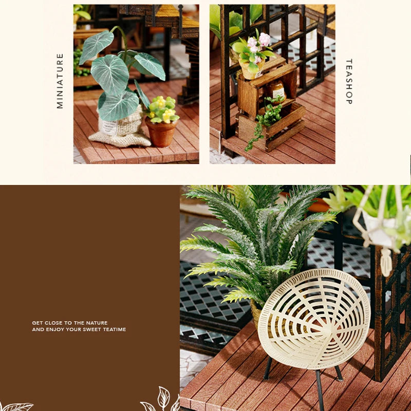 ELMAS Enchanting 3D Wooden Dollhouse Kit with Lights - Al Masam Stationery LLC