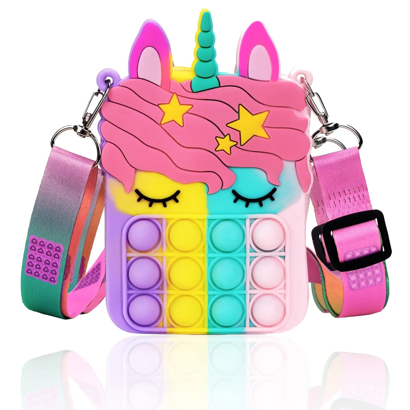 ELMAS Unicorn Pop Purse Bag With Fidget Toy For Girls - Al Masam Stationery LLC