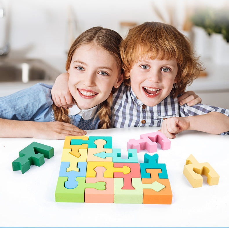 ELMAS Shape Matching Wooden Puzzles for Kids Learning - Al Masam Stationery LLC