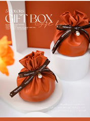 ELMAS Shrinked Leather Candy Bag Wedding Favors Gifts - Al Masam Stationery LLC