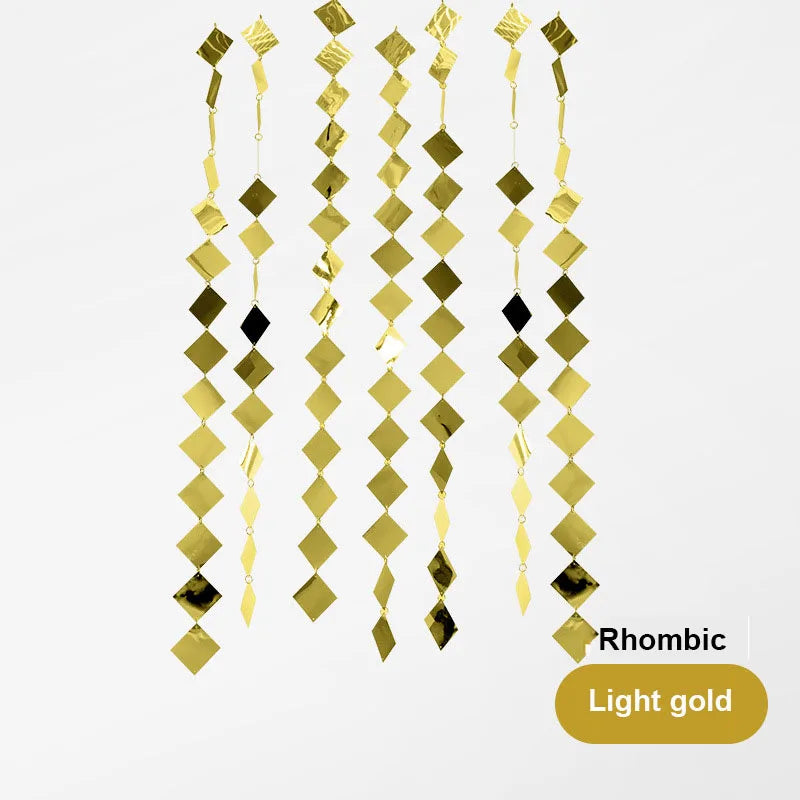 ELMAS Gold Sequins Party Glitter Curtain Backdrop 50/100 Pcs - Al Masam Stationery LLC